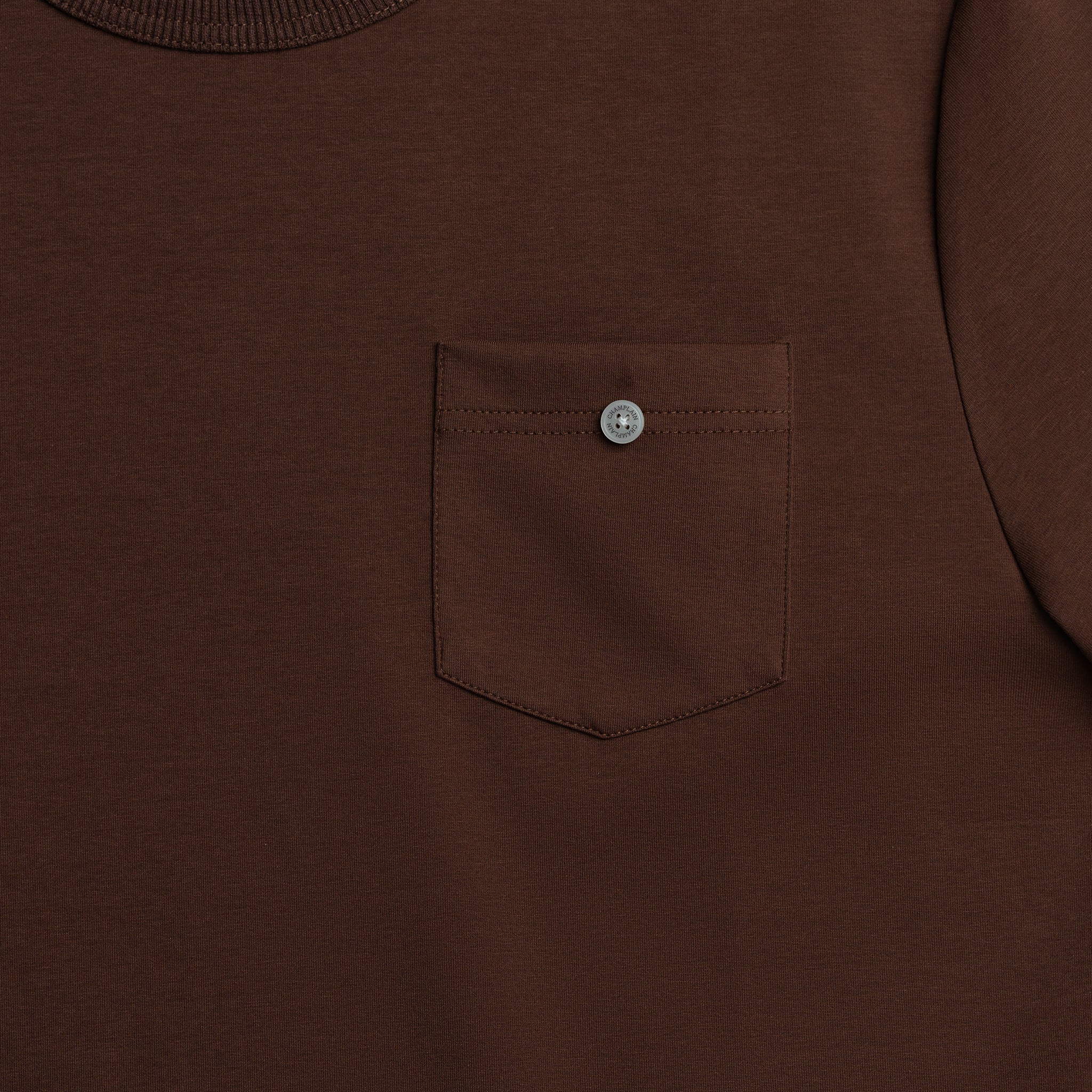 Button Tee Brown