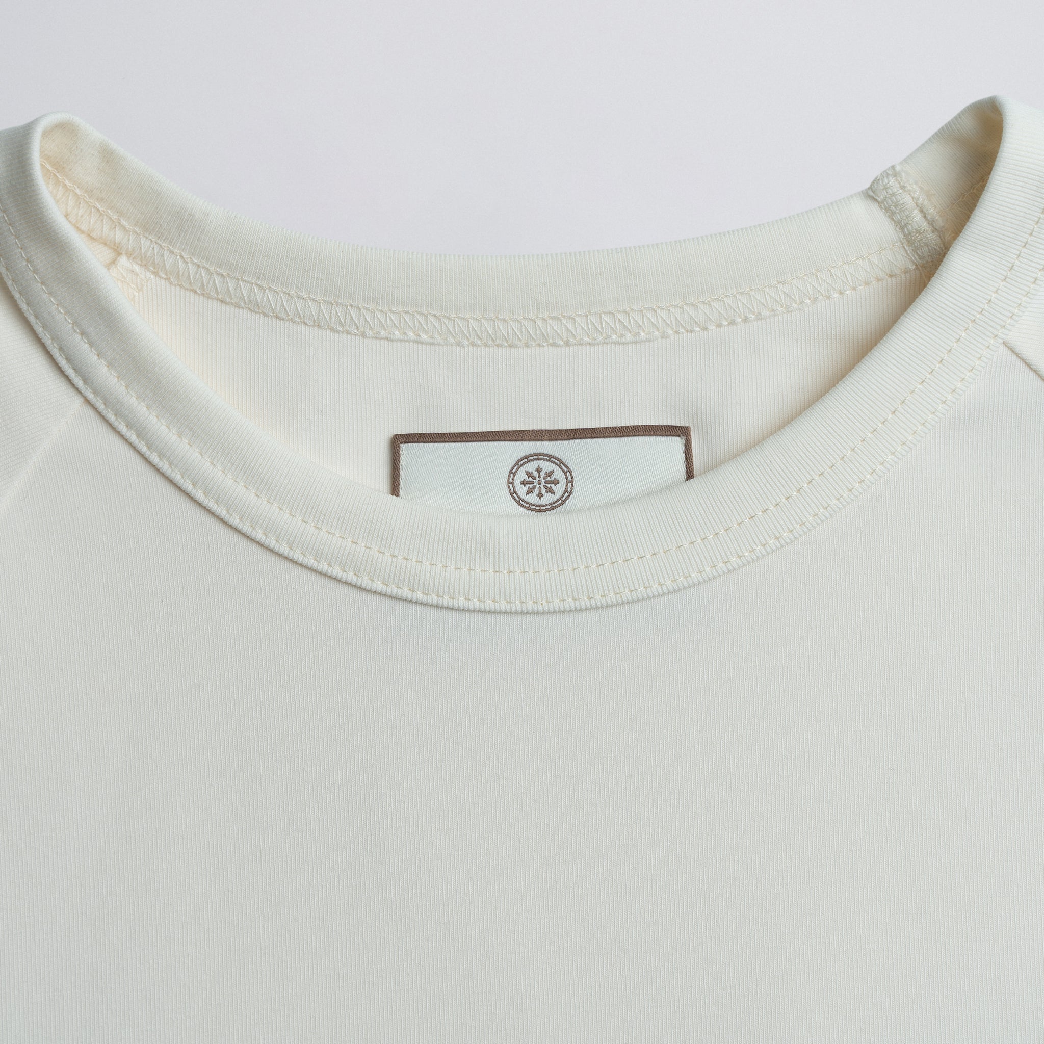 Close up of neck on a t shirt.