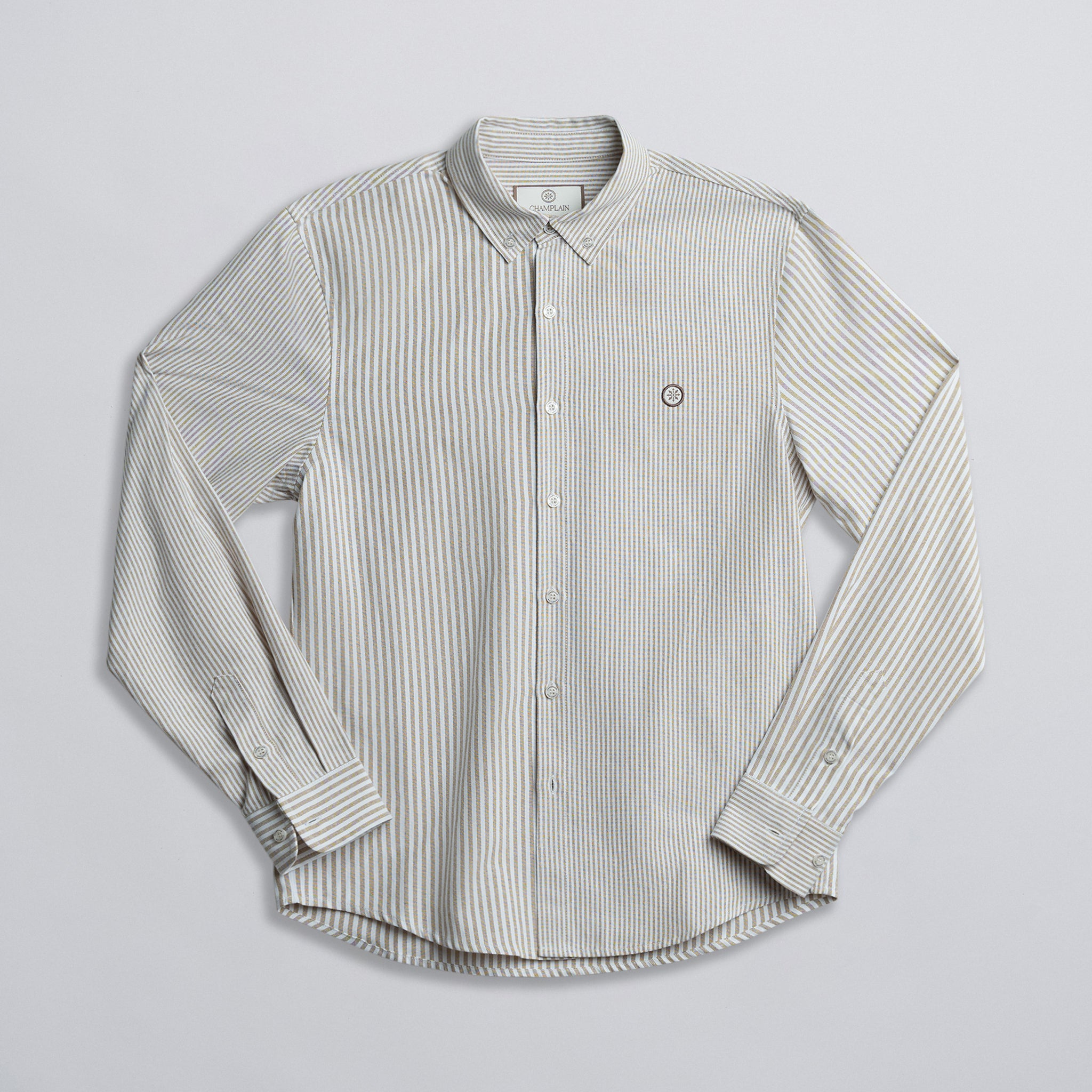Stripe Dress Shirt Brown