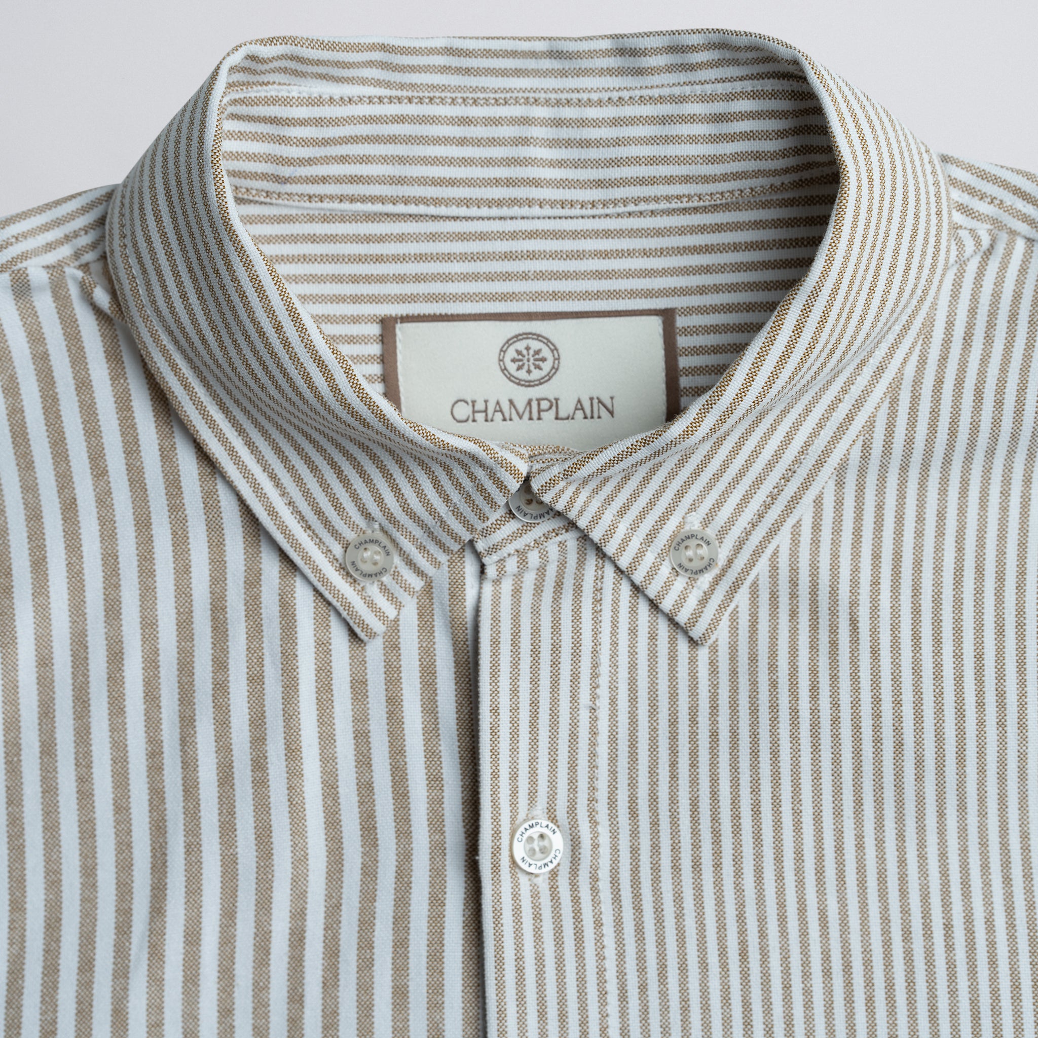 Stripe Dress Shirt Brown