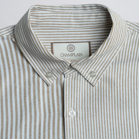 Stripe Dress Shirt Brown thumbnail