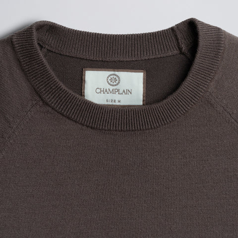 Light Weight Knit Sweater Brown thumbnail