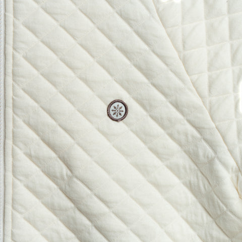 Full Zip Bomber Jacket Creme thumbnail