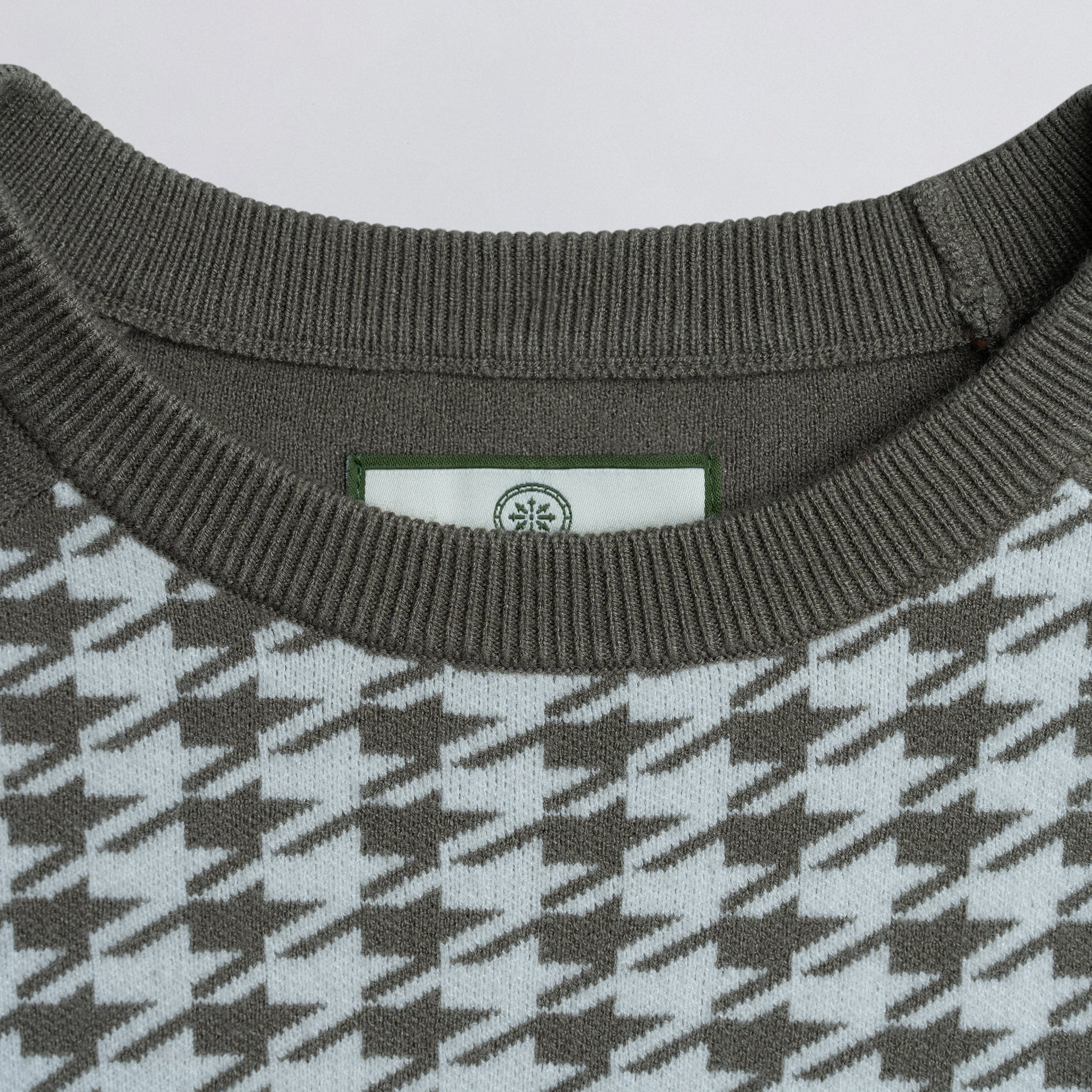 Houndstooth Knit Sweater