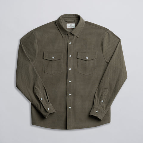 Textured Overshirt Olive thumbnail