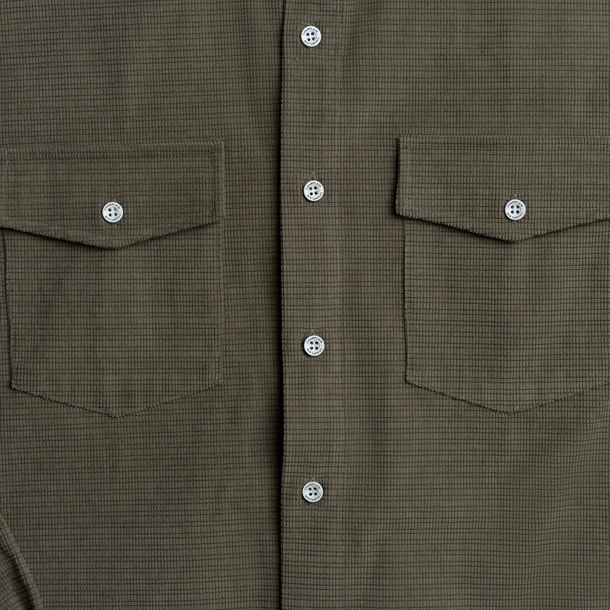 Textured Overshirt Olive