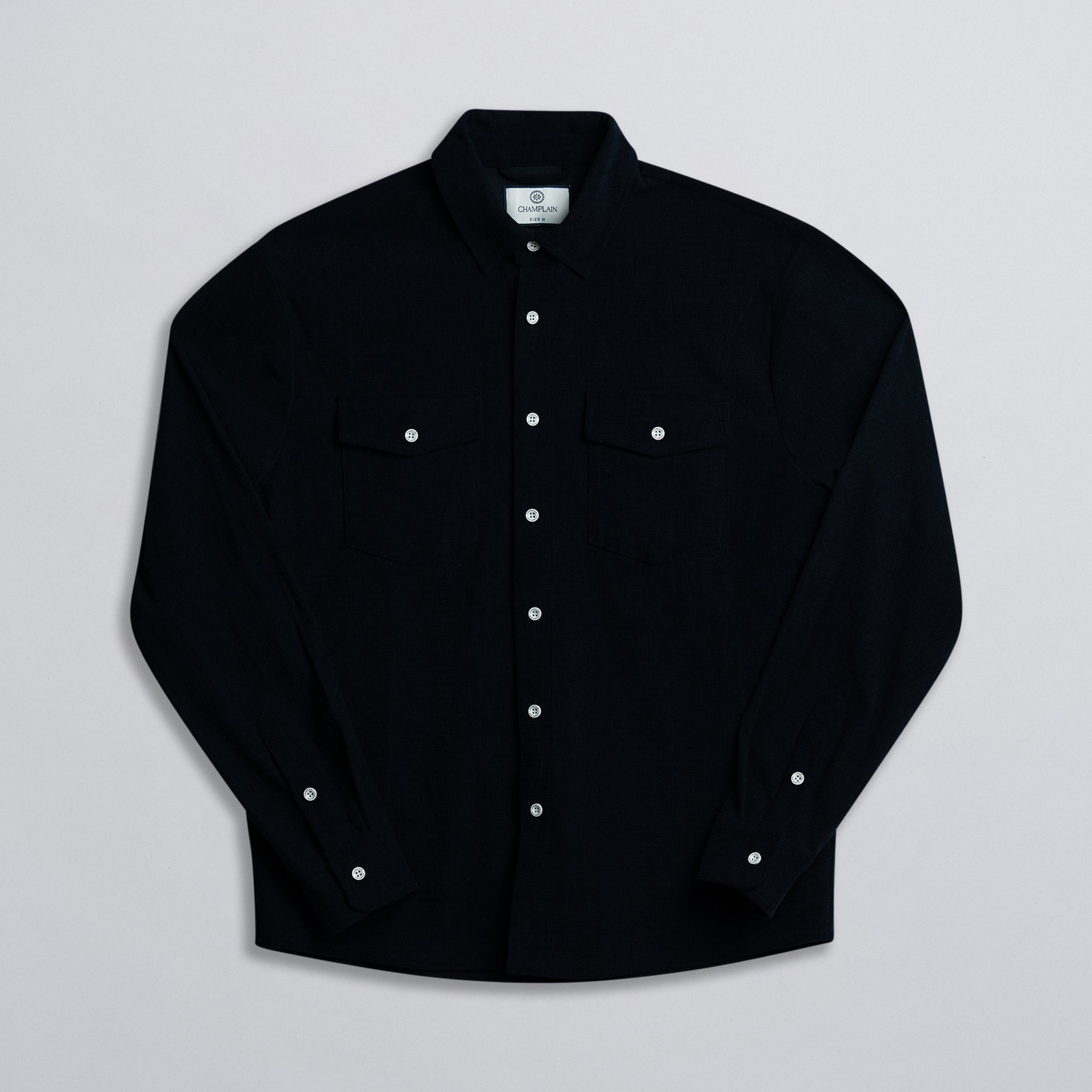 Textured Overshirt Navy