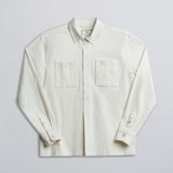 Overshirt with two chest pockets on a light gray background