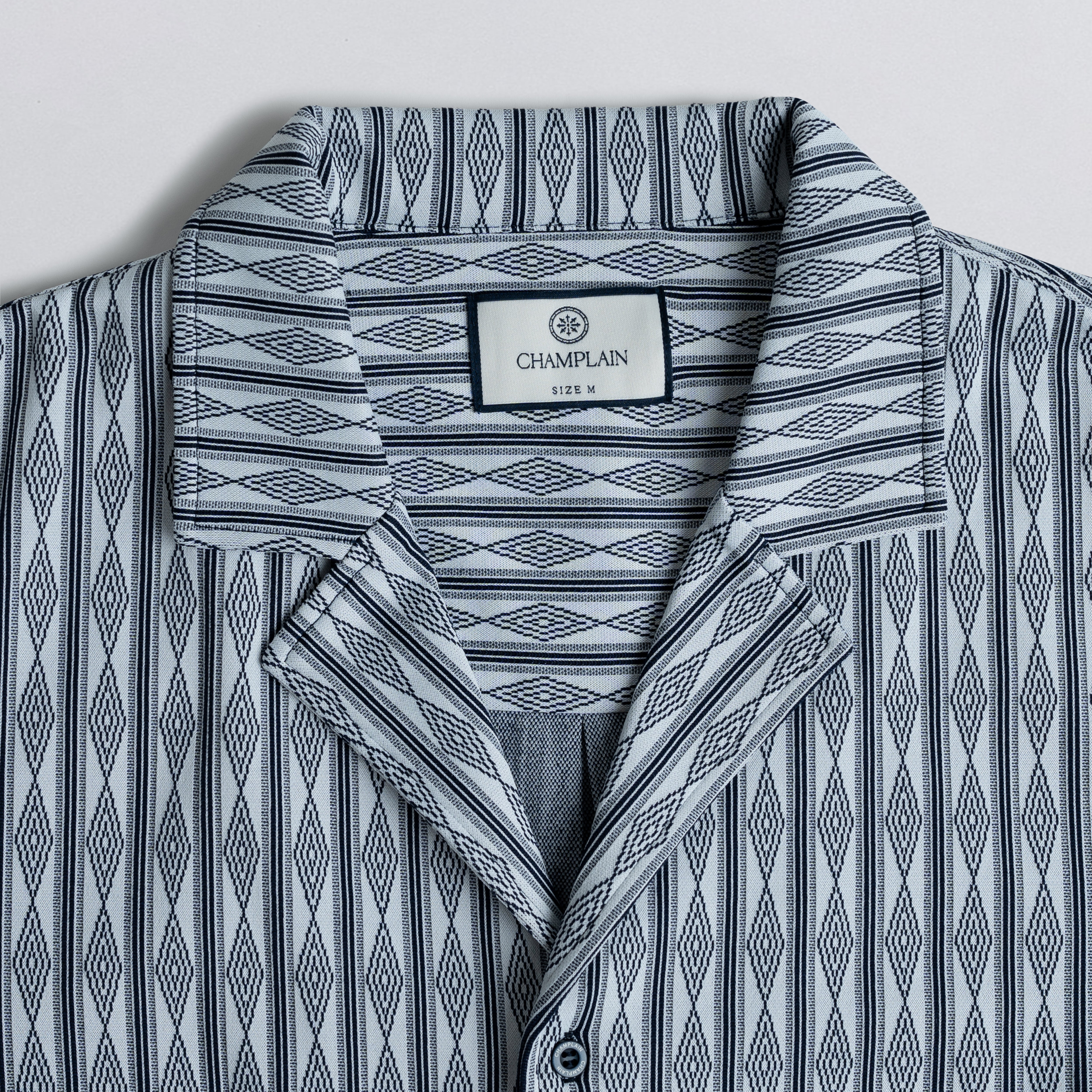 Jacquard Camp Collar Shirt