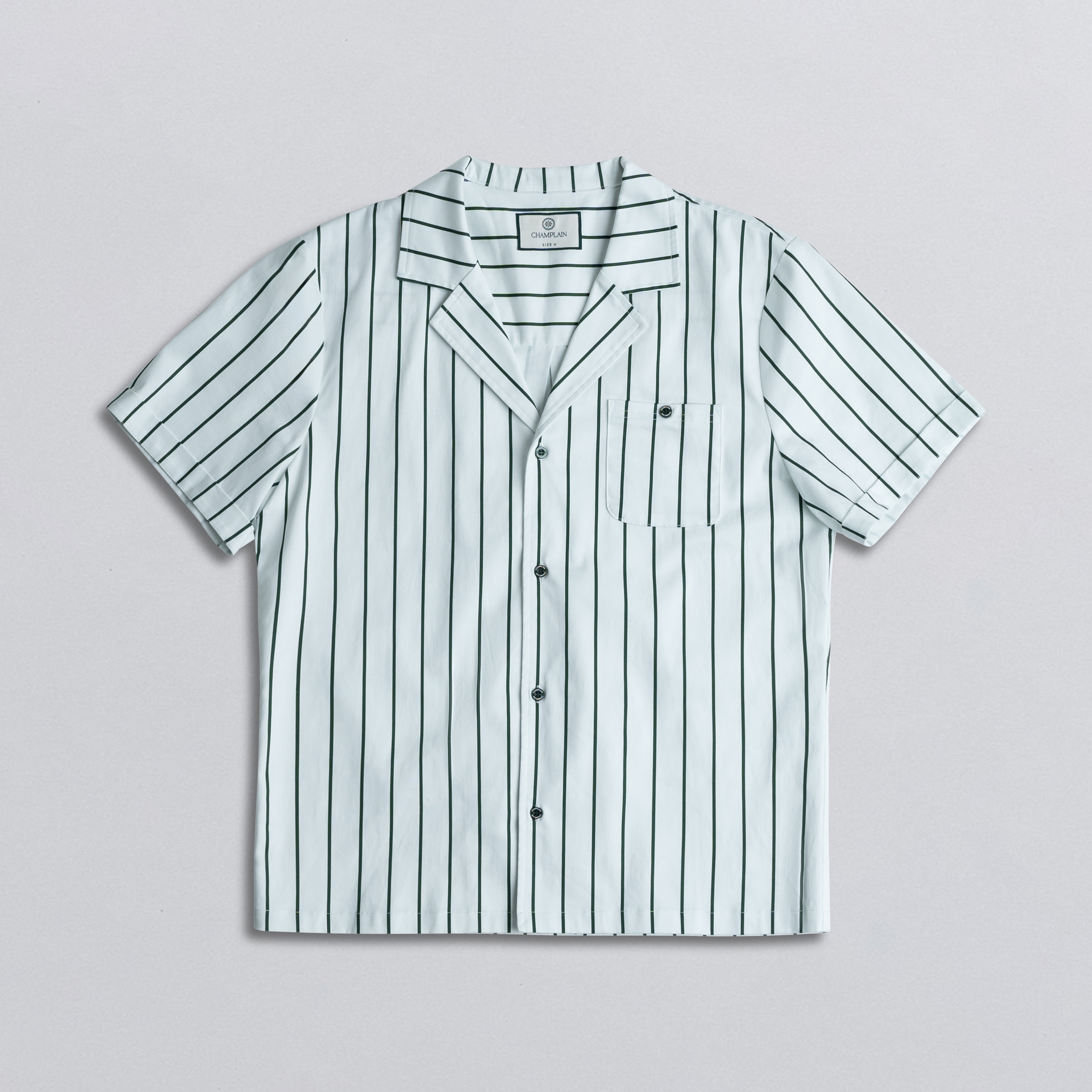 Striped Camp Collar Shirt