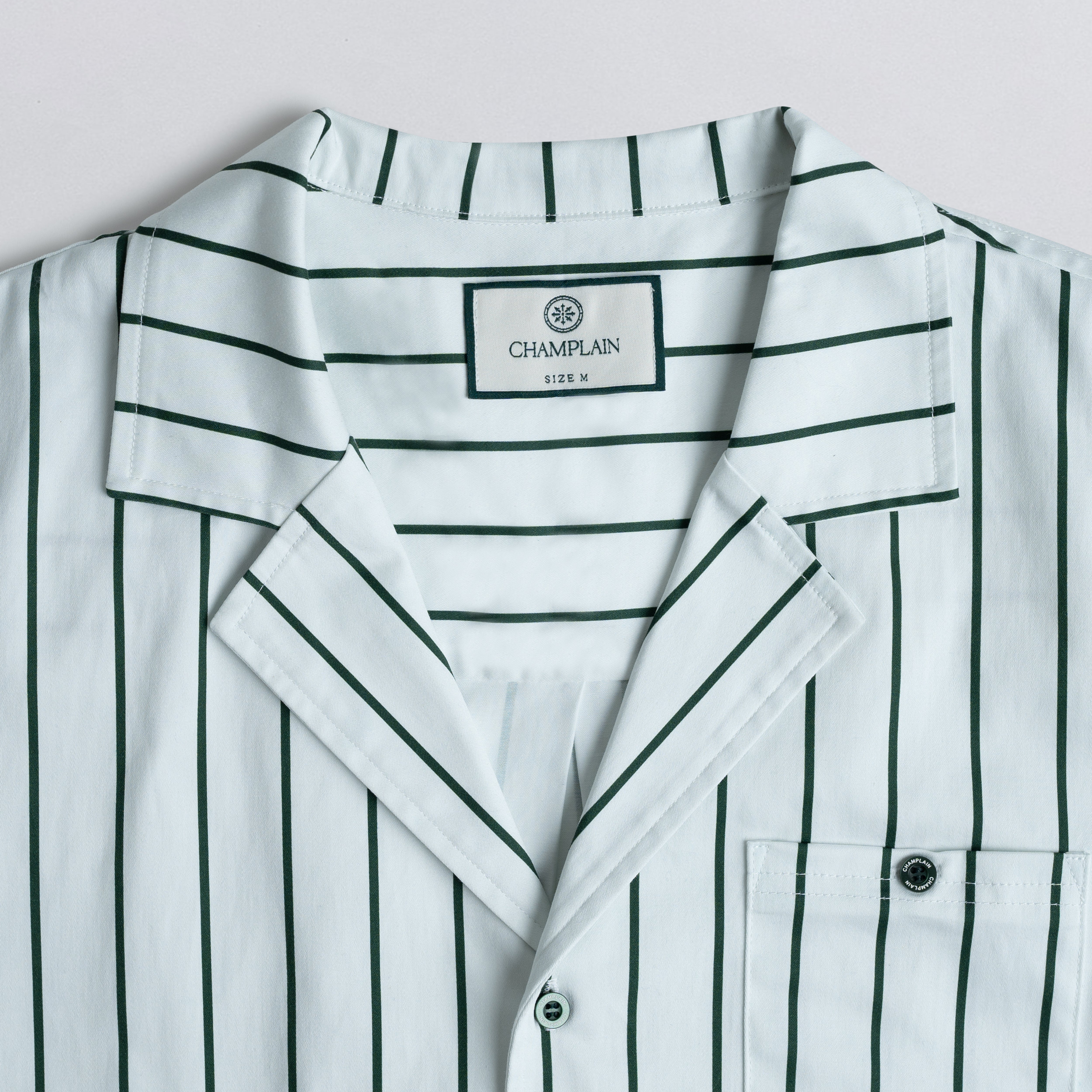 Striped Camp Collar Shirt