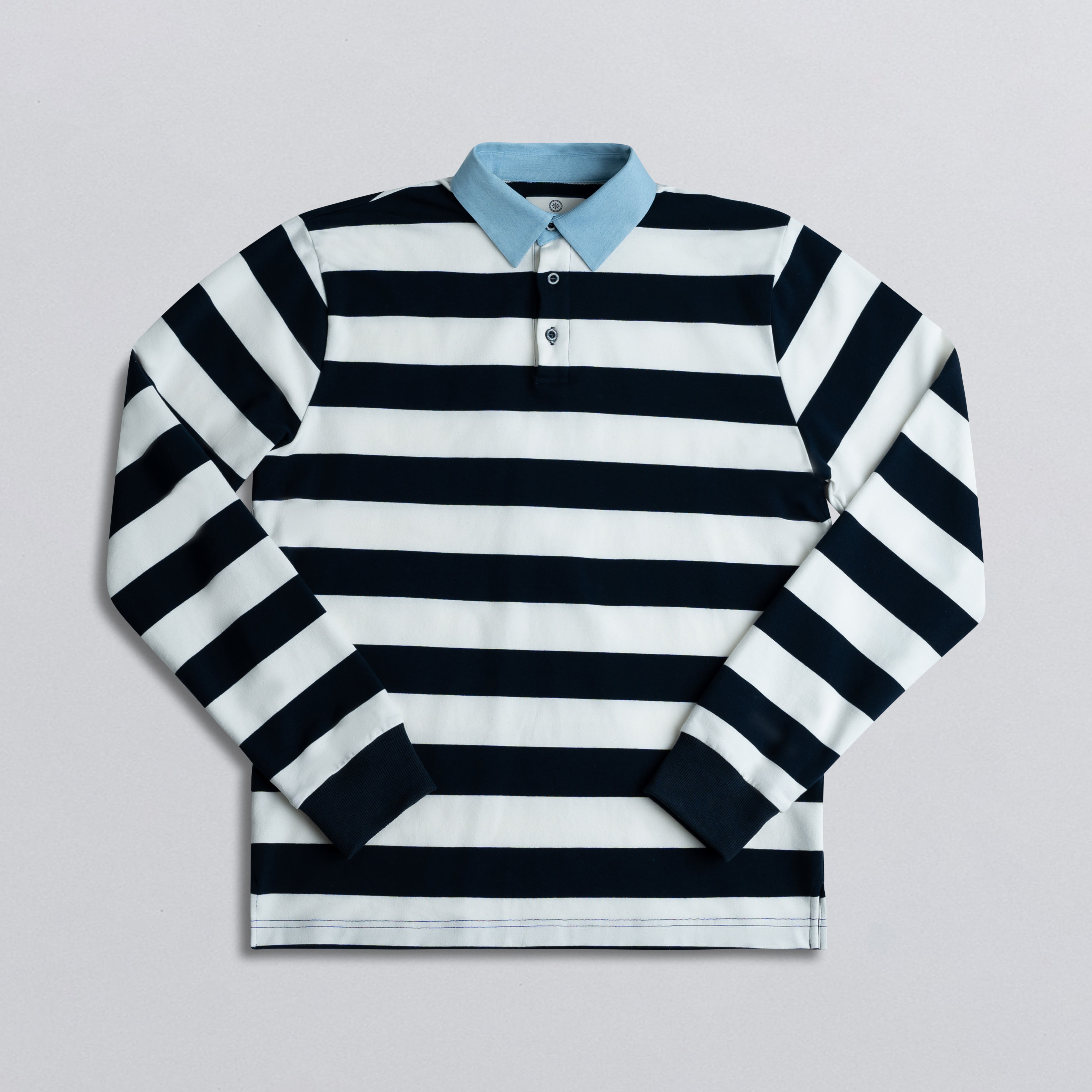 Denim Collar Rugby Shirt