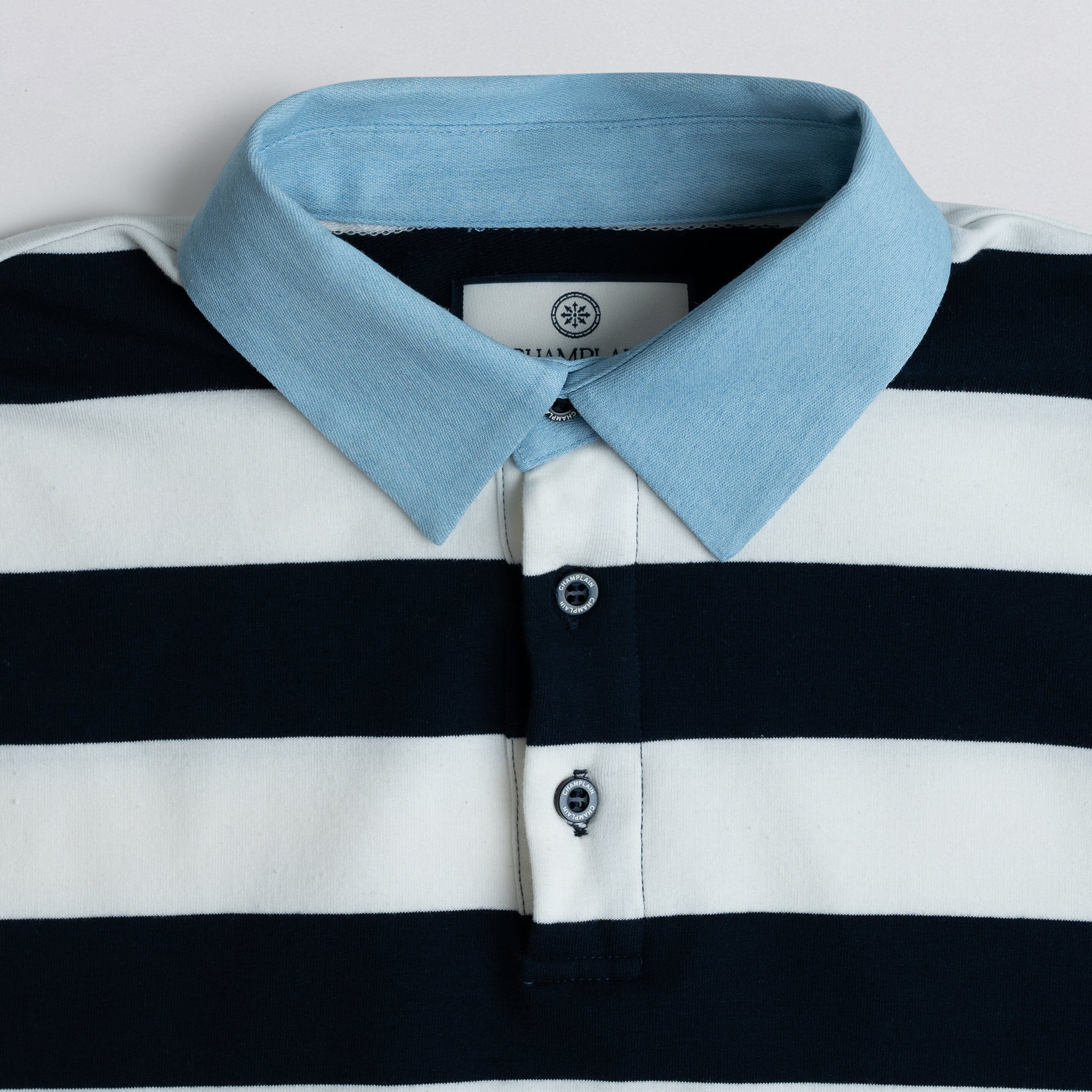 Denim Collar Rugby Shirt