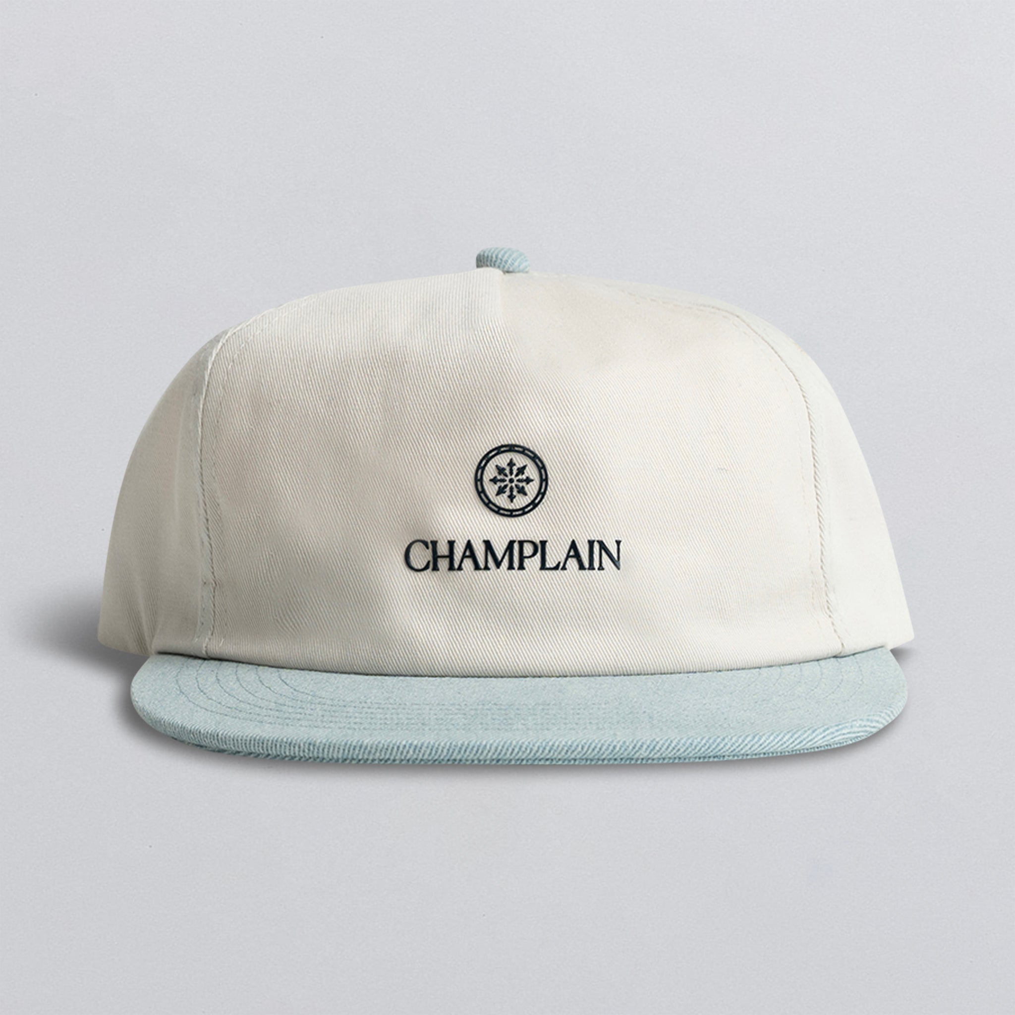 Champlain Hat - Light Denim on Cream