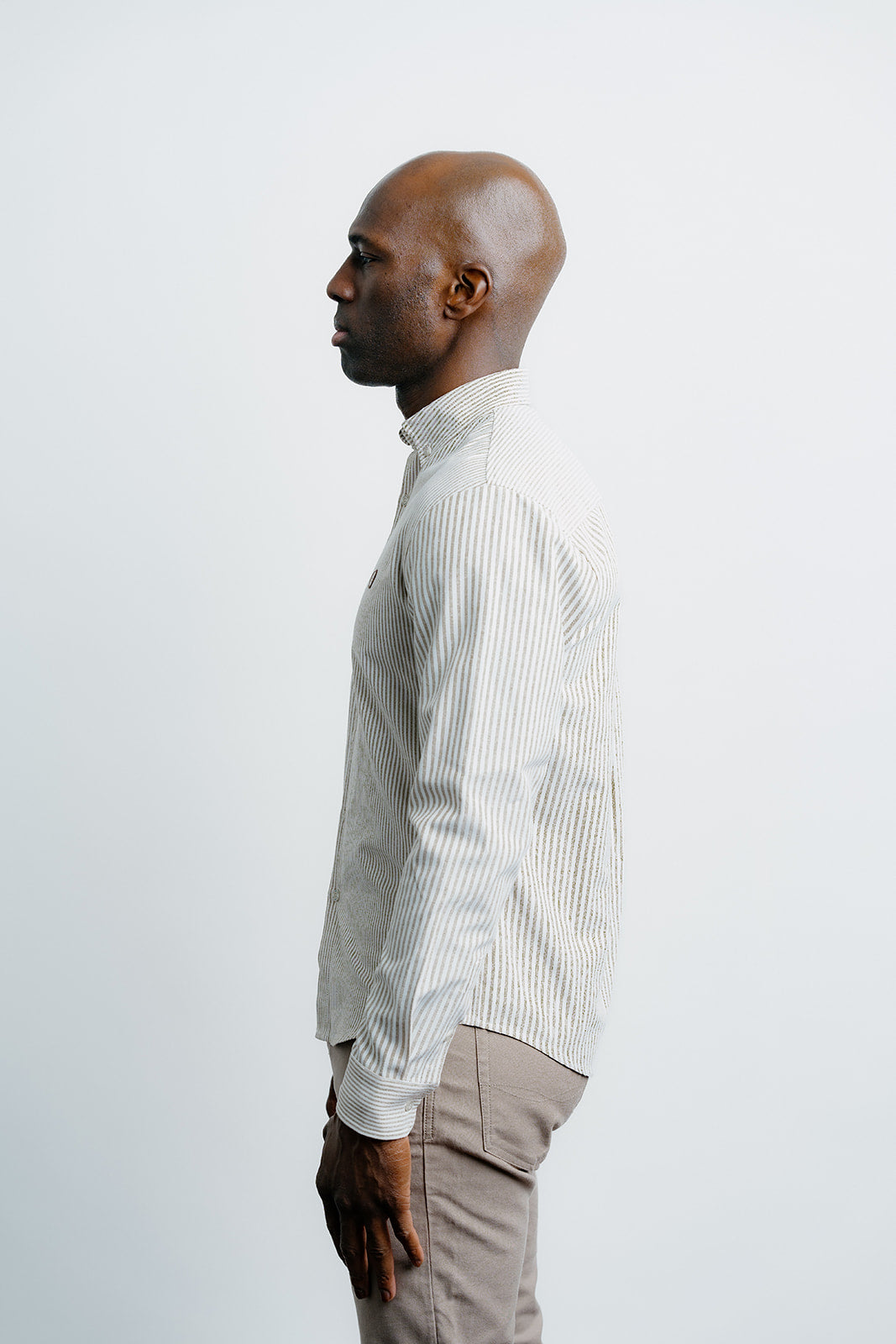 Stripe Dress Shirt Brown