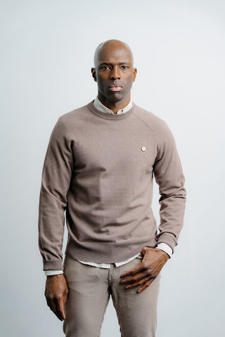 Light Weight Knit Sweater Brown thumbnail