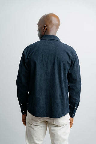 Textured Overshirt Navy thumbnail