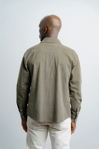 Textured Overshirt Olive thumbnail