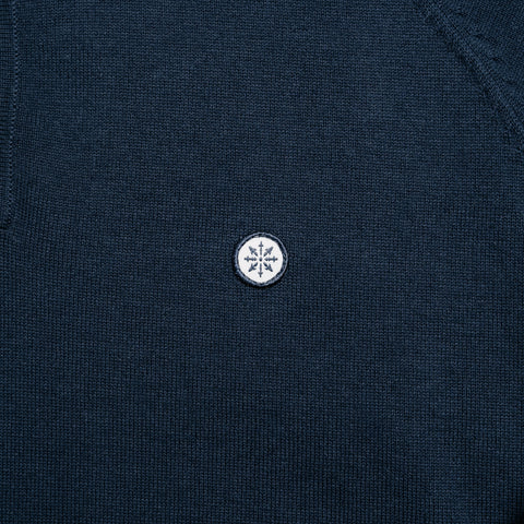 Long Sleeve Knit Polo Navy thumbnail
