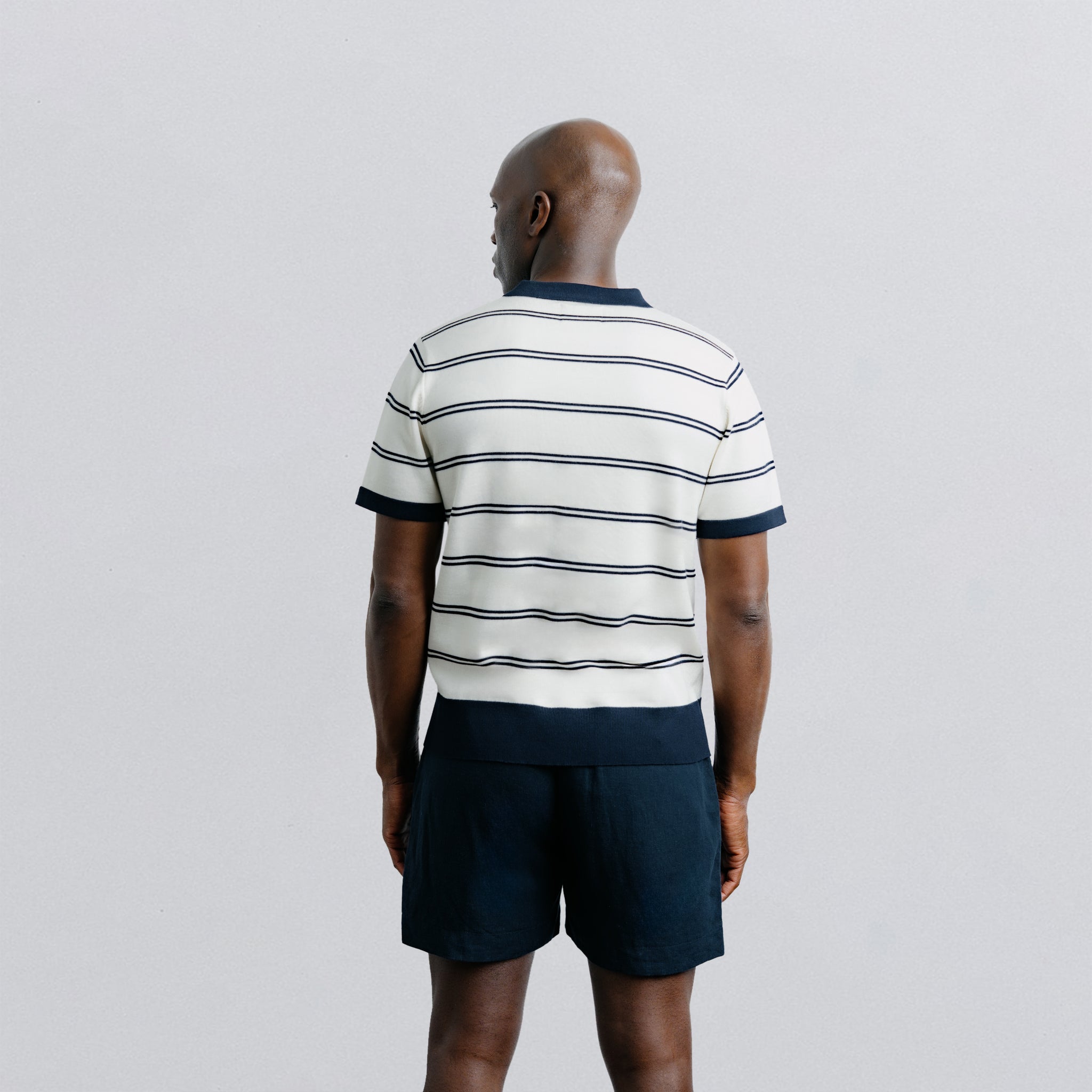 Stripe Knit Polo