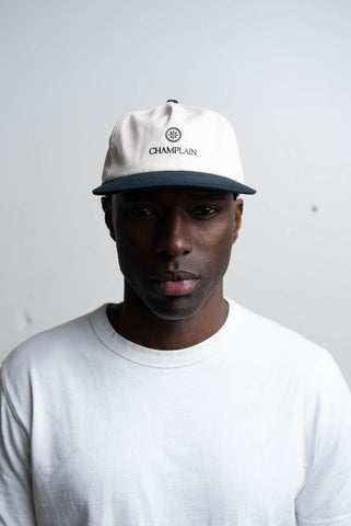 Cream on Navy Hat thumbnail