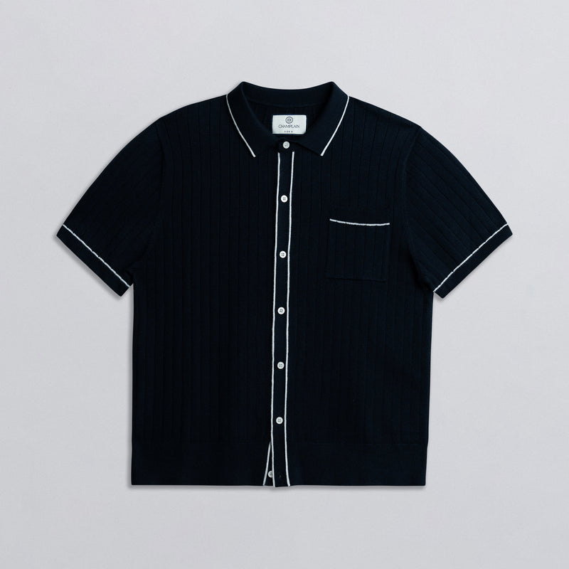 Button Down Polo - Navy