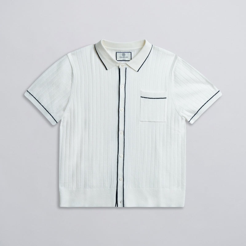 Button Down Polo - Cream