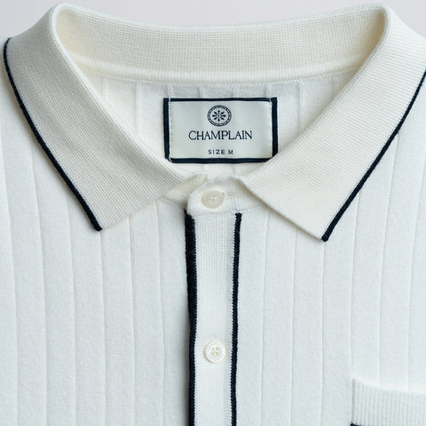 Button Down Polo - Cream thumbnail