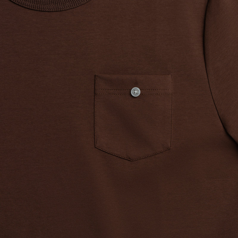 Button Tee Brown
