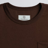 Button Tee Brown