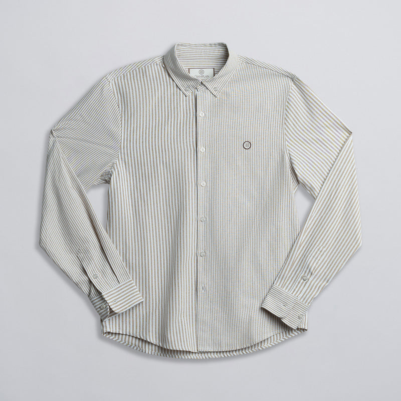 Stripe Dress Shirt Brown