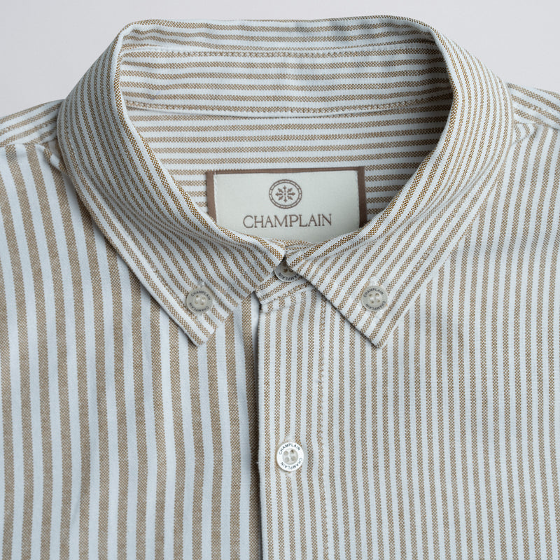 Stripe Dress Shirt Brown