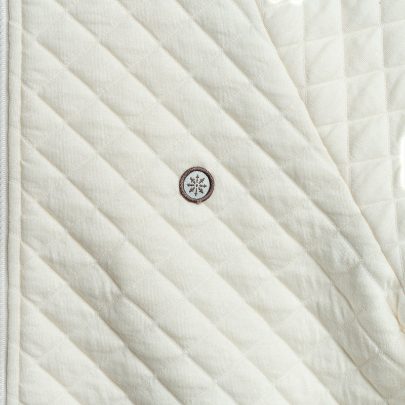 Full Zip Bomber Jacket Creme