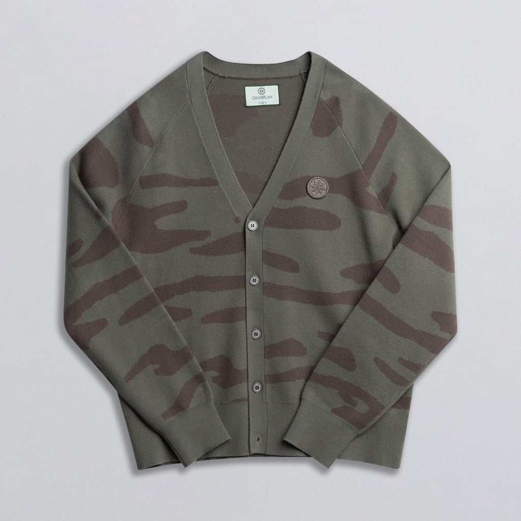 Camo Cardigan - Professional Casual Layer | Champlain