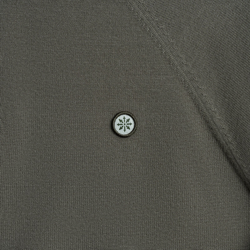 Long Sleeve Knit Rugby Olive