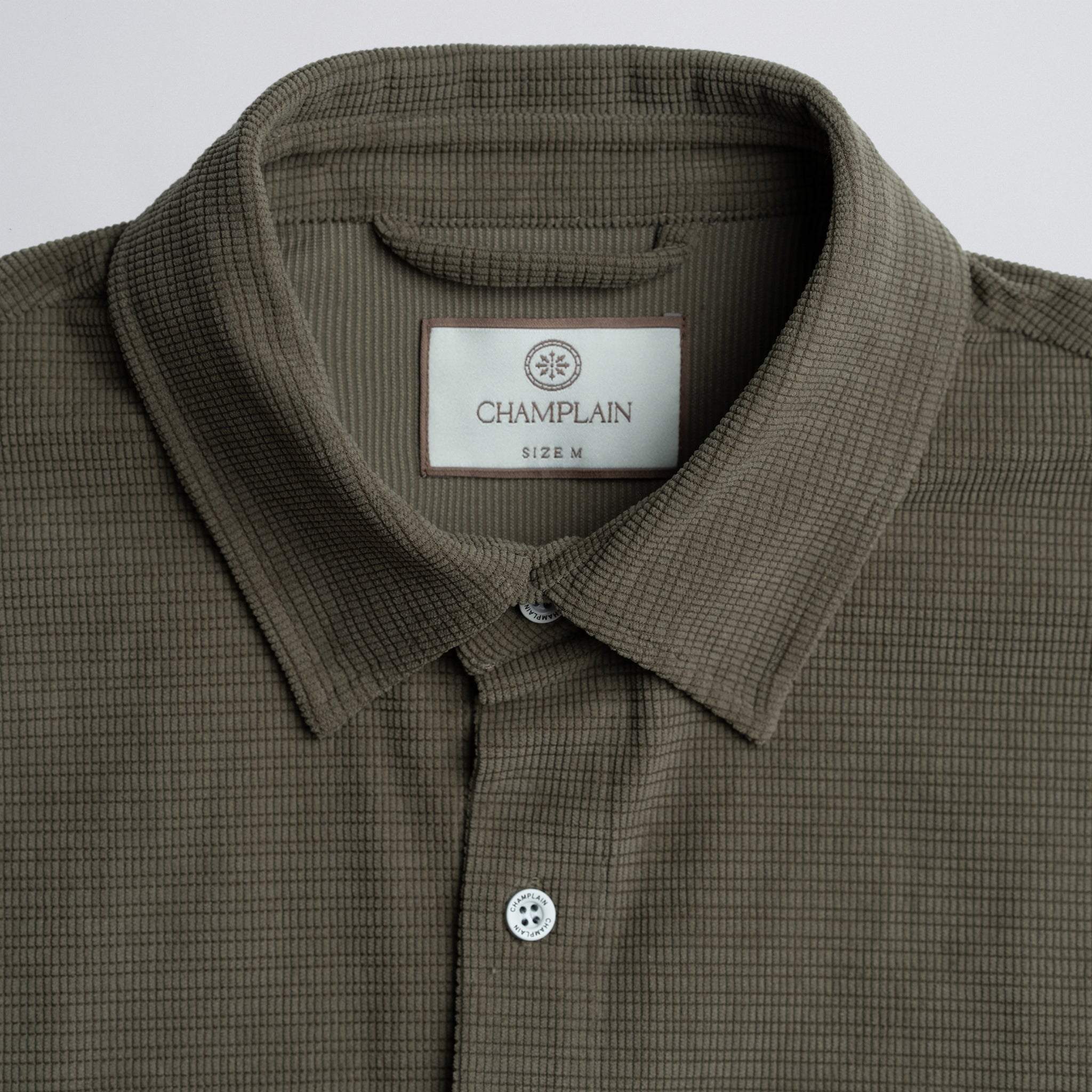Textured Overshirt Olive