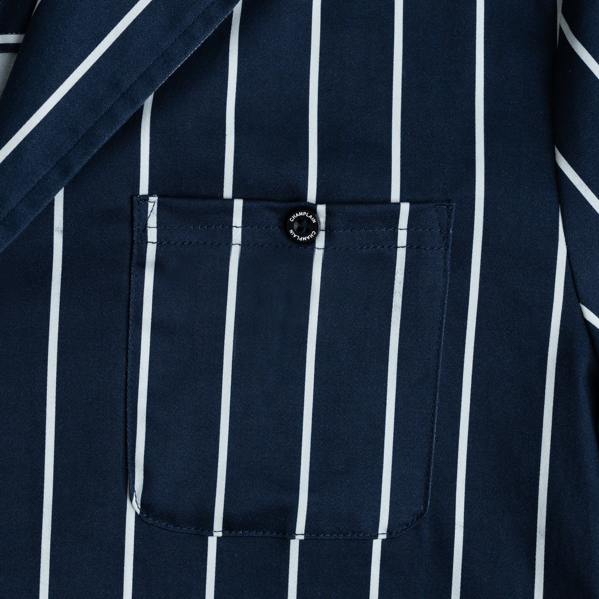 Striped Camp Collar Shirt