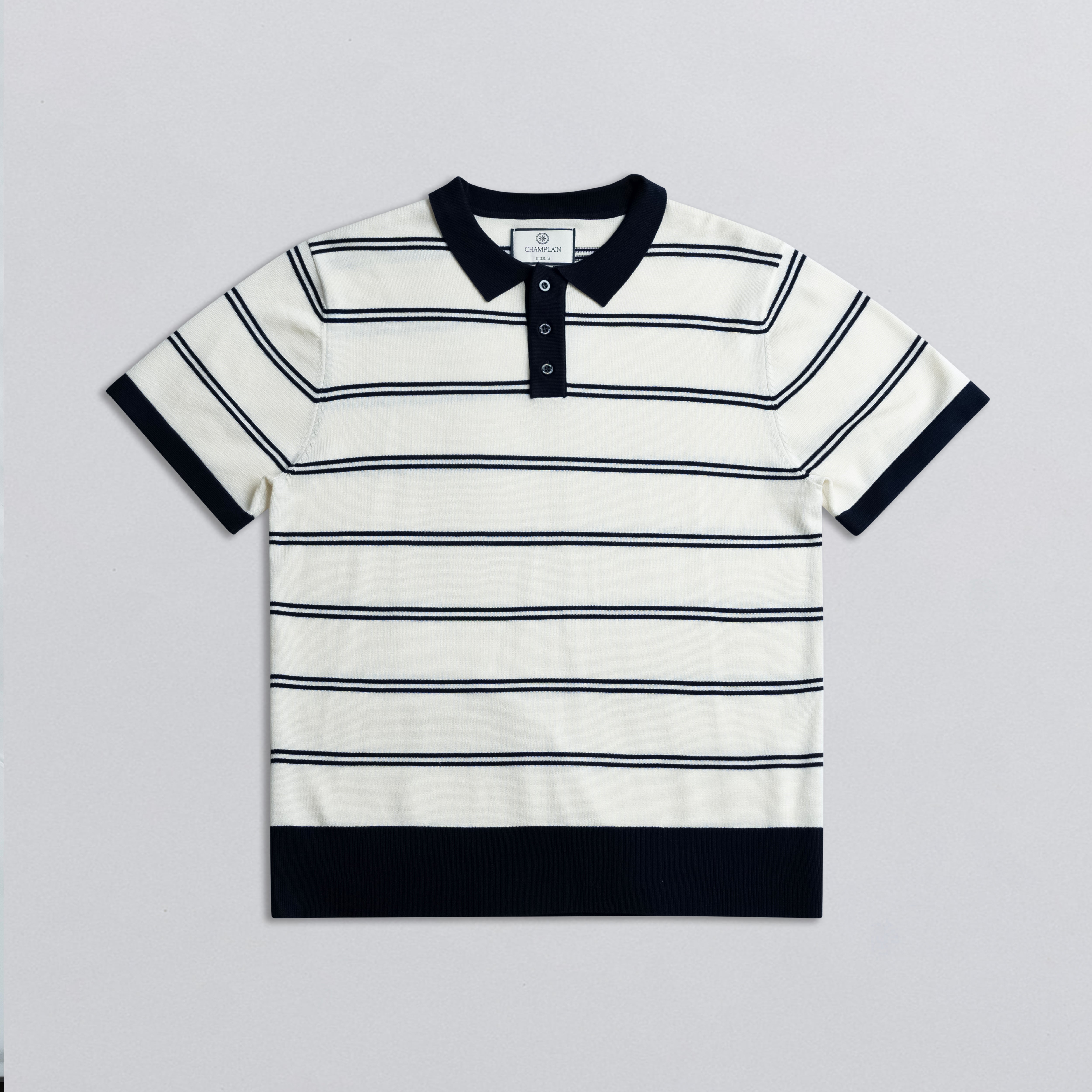Stripe Knit Polo
