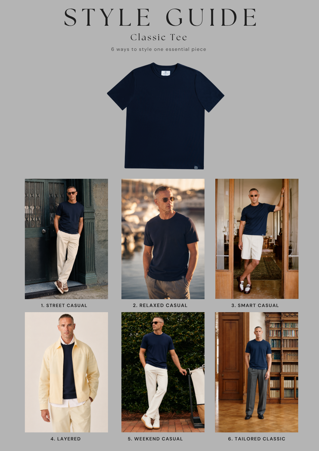 Classic Tee Navy Style Guide