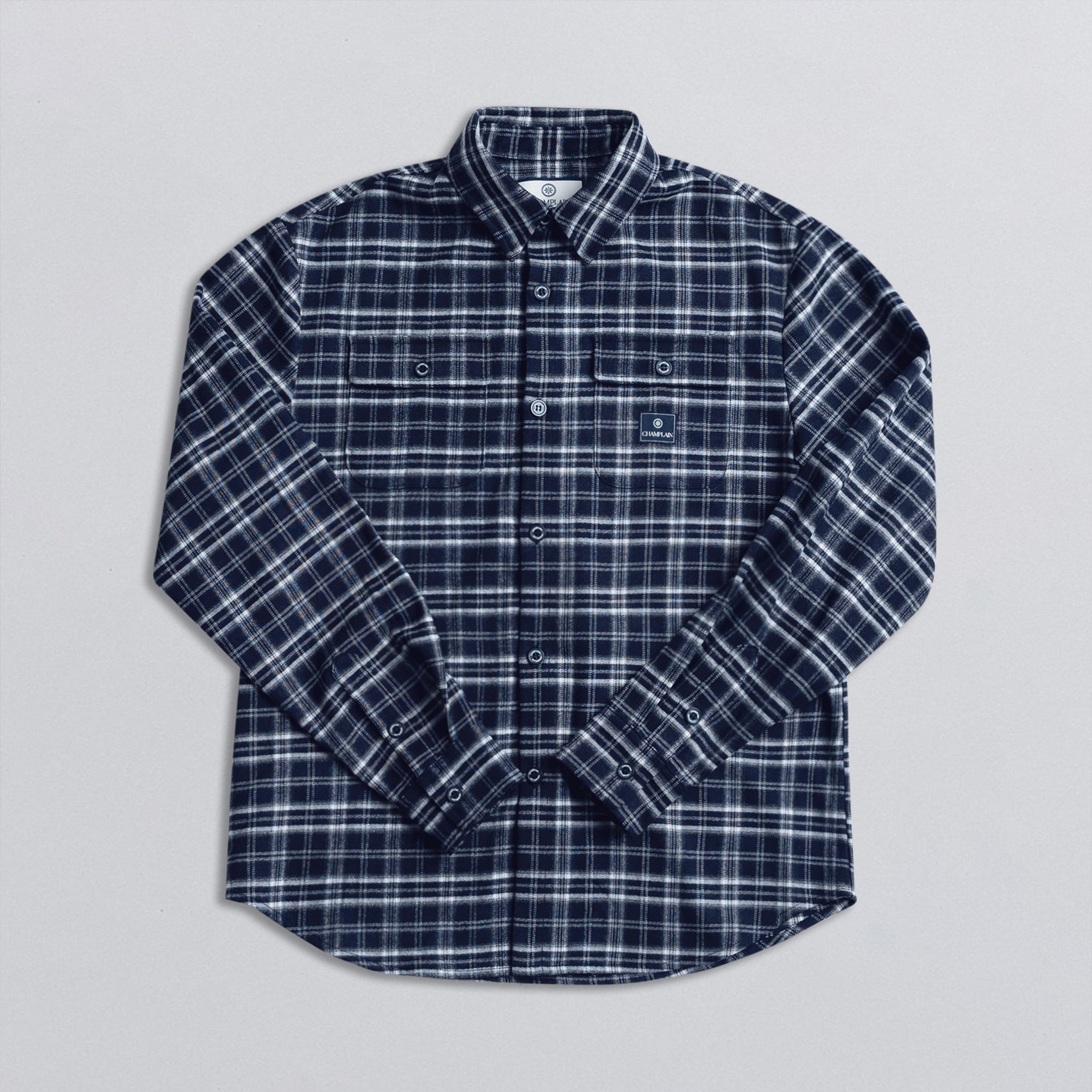 Soft Flannel Shirt Navy