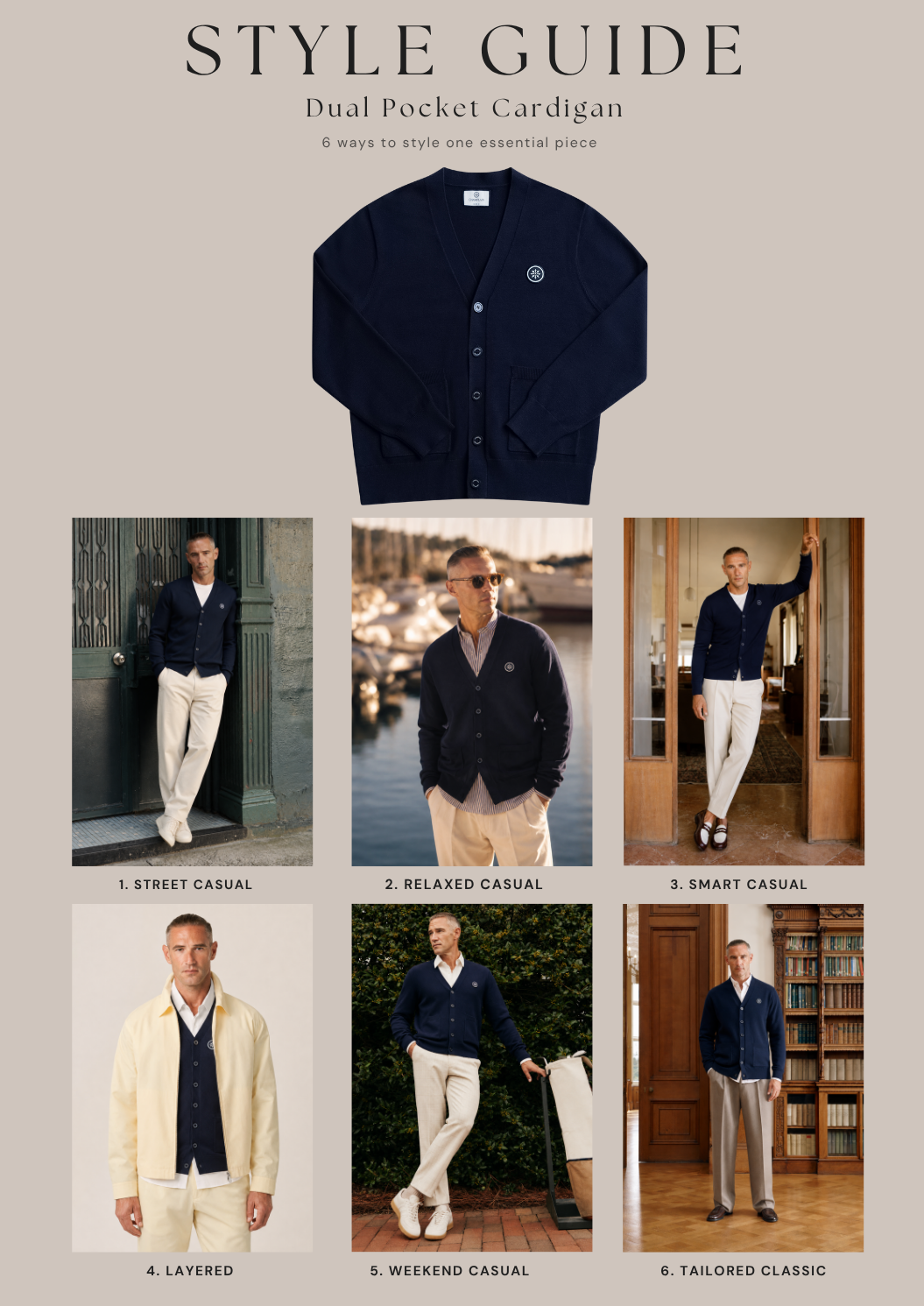 Dual Pocket Cardigan Navy Style Guide
