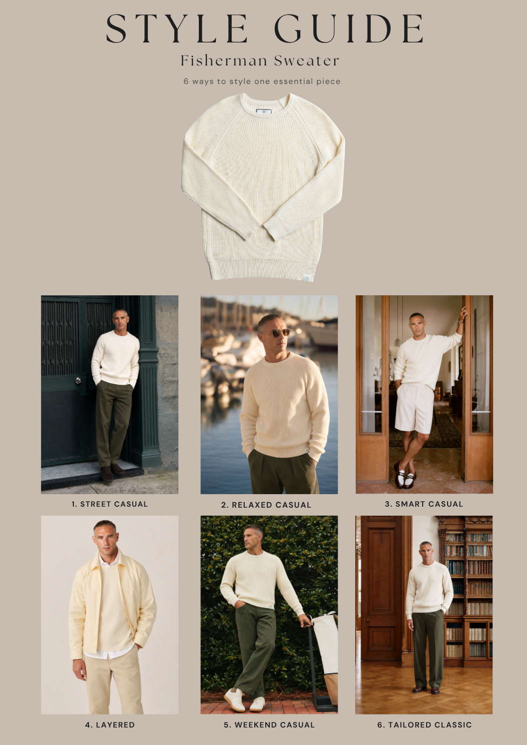 Fisherman Sweater Cream Style Guide