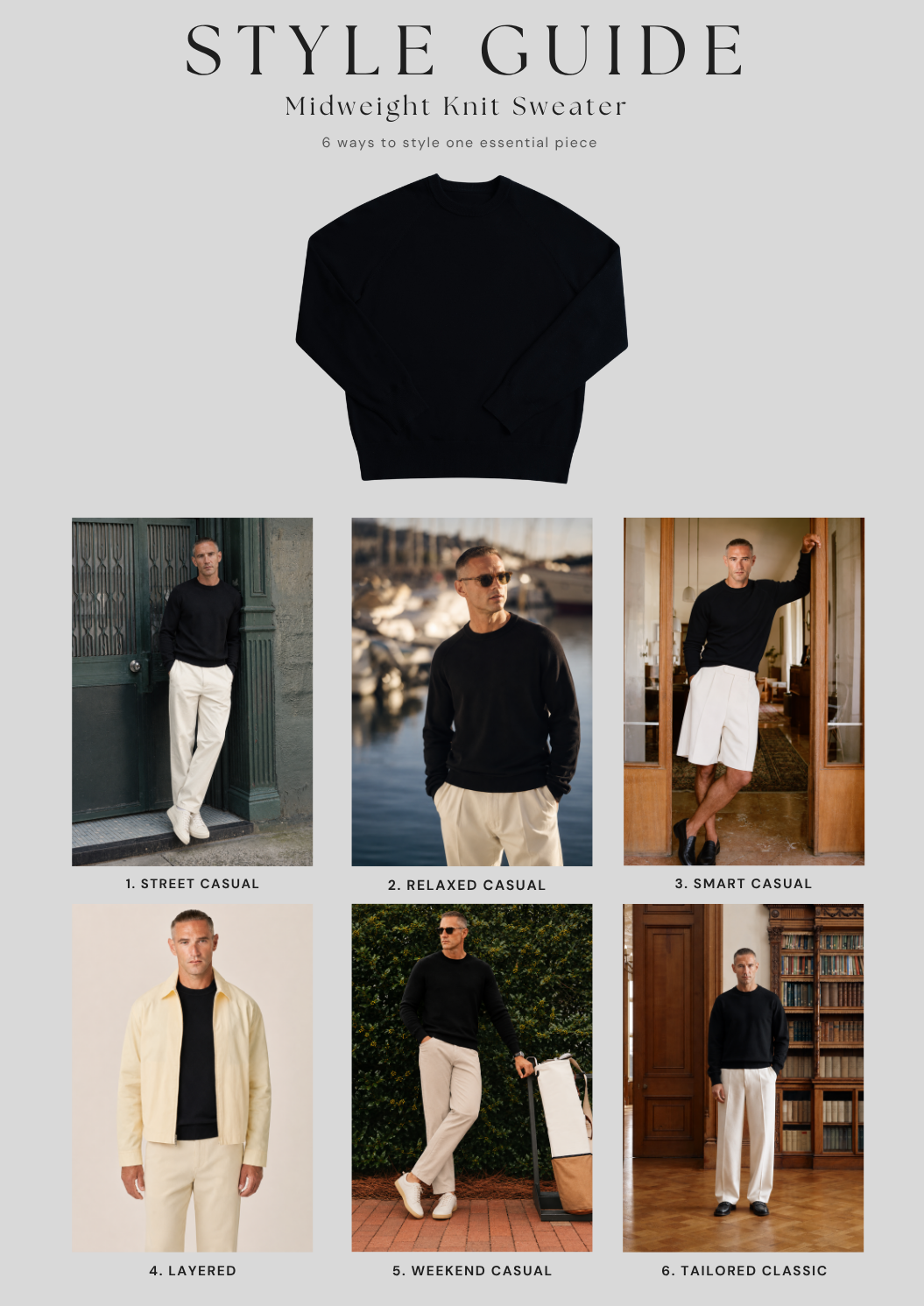 Midweight Knit Sweater Black Style Guide