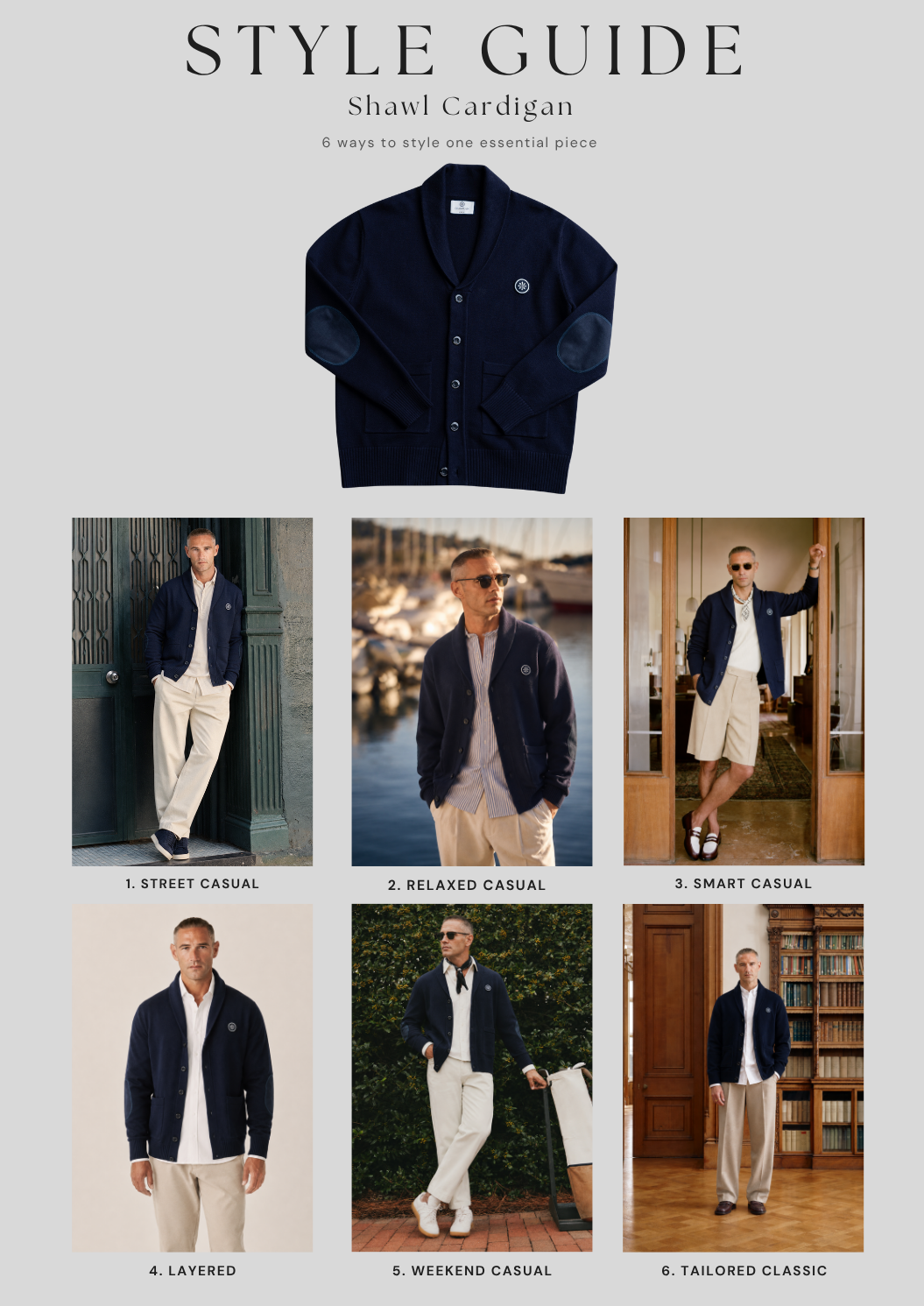 Shawl Cardigan 2.0 Navy Style Guide