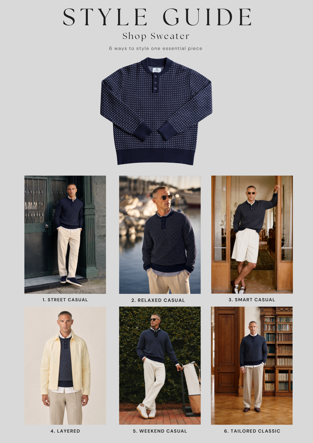 Shop Sweater Navy Style Guide