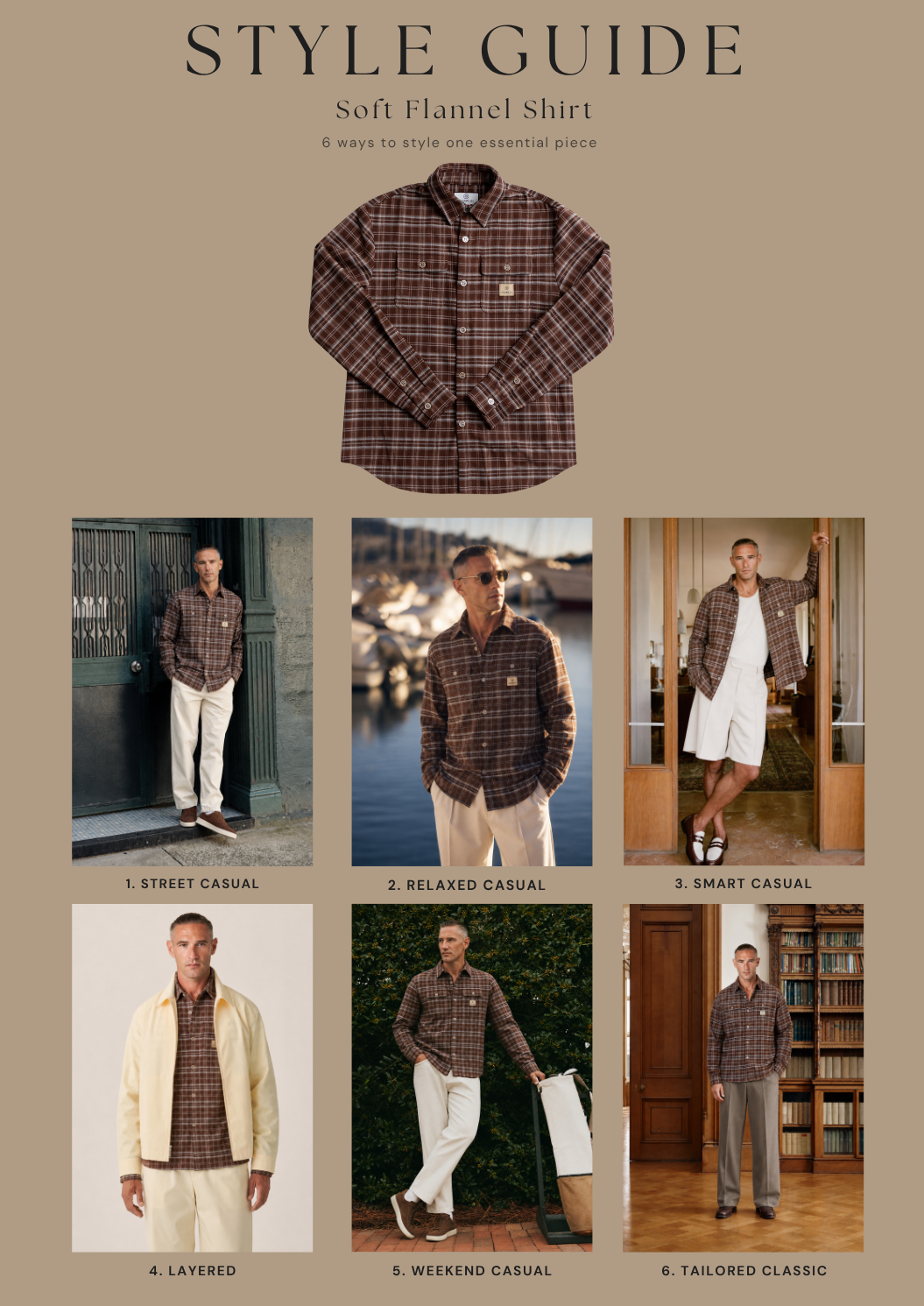 Soft Flannel Shirt Brown Style Guide