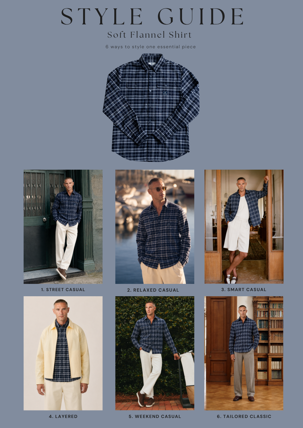 Soft Flannel Shirt Navy Style Guide