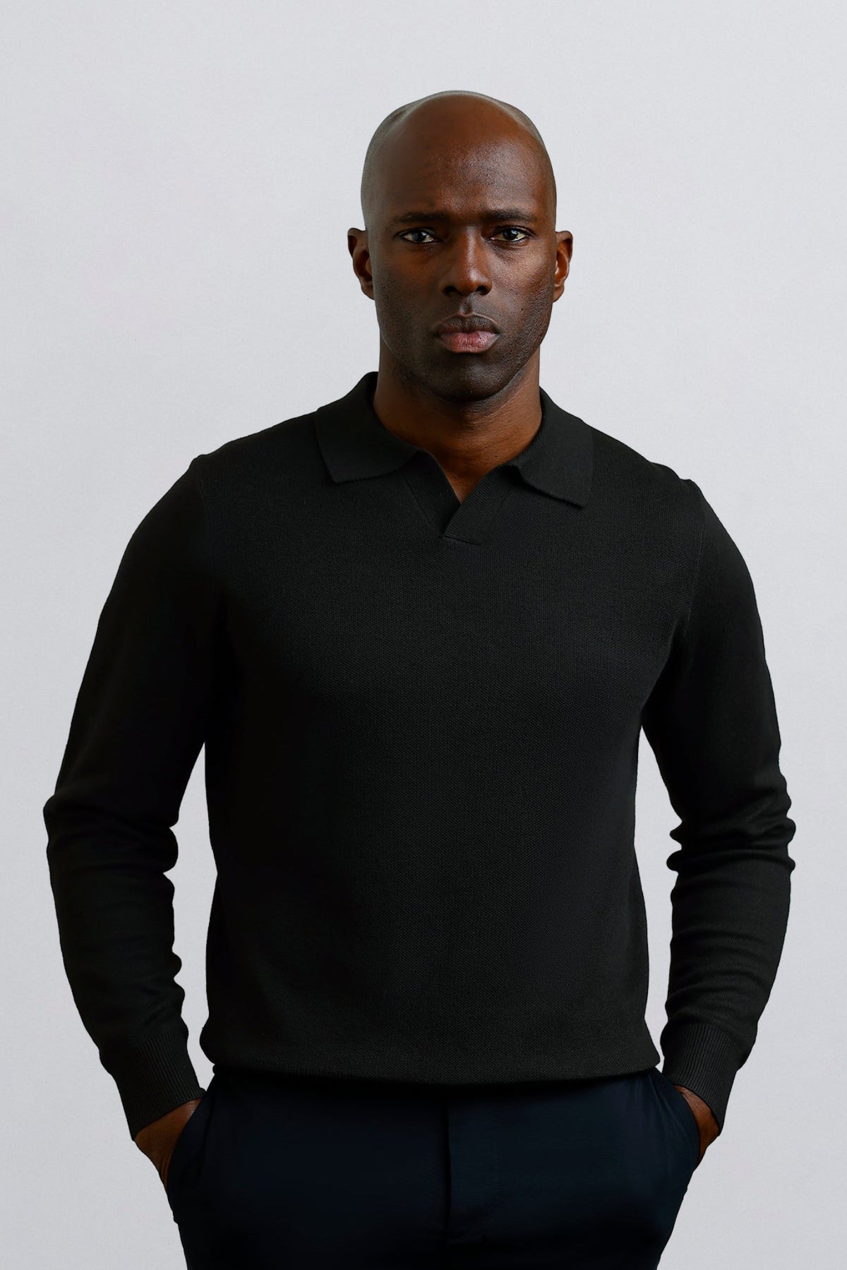 Johnny Collar Polo Black