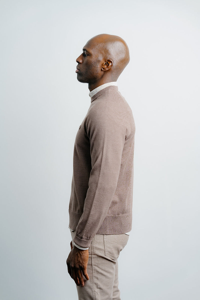 Light Weight Knit Sweater Brown