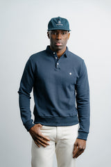 Long Sleeve Polo - Navy